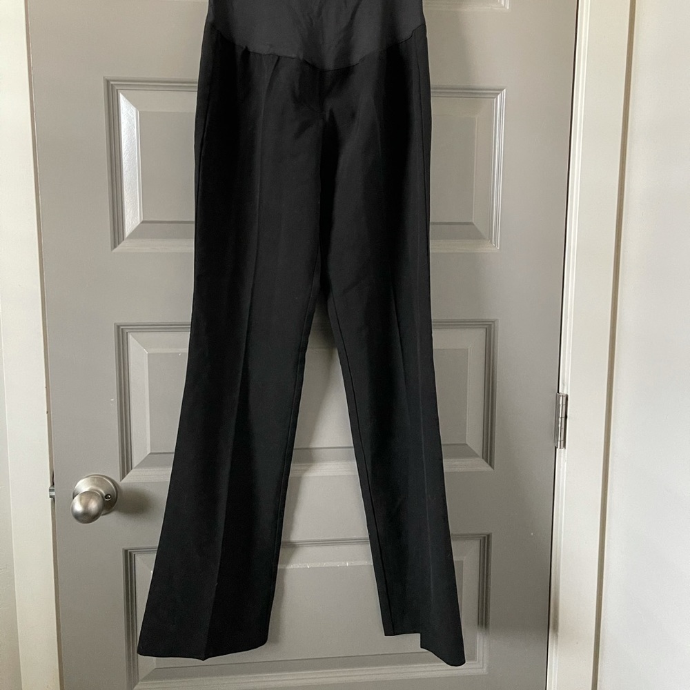 Black maternity work pants